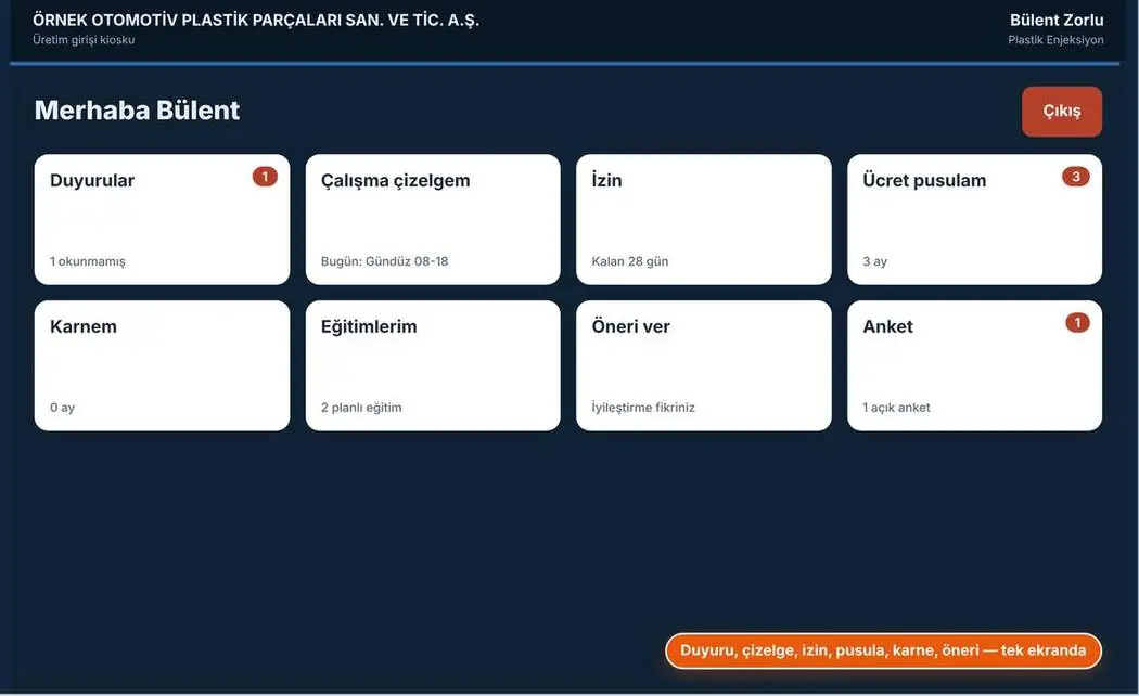 Self-Servis Kiosk