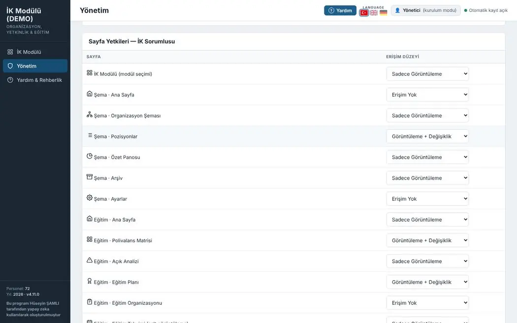 Administration · Page permissions